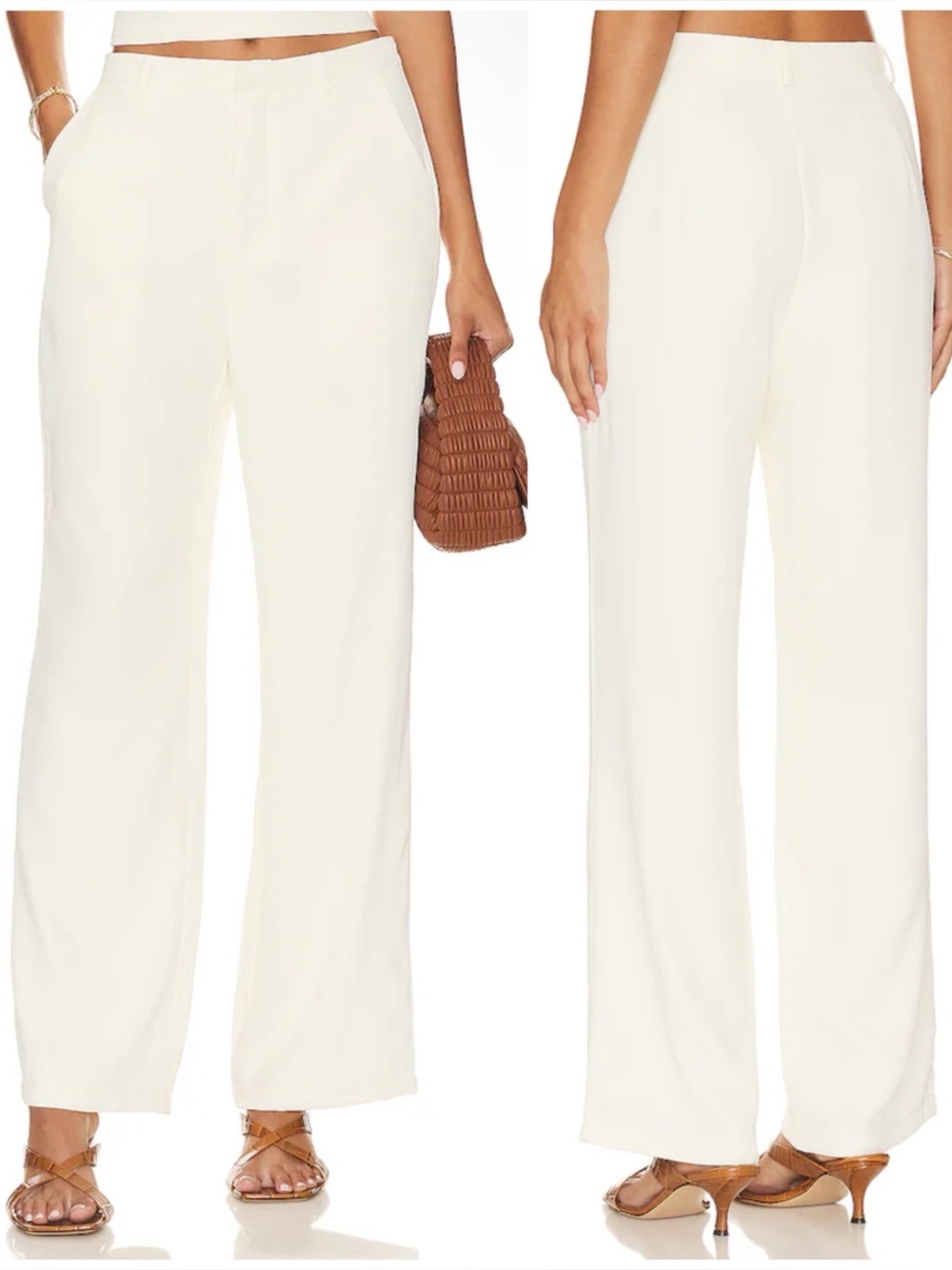 SNDYS Roma Pant in Ivory Size S
